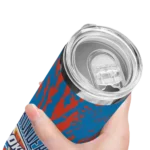 custom oklahoma city thunder metallic grid blue skinny tumbler best selling 1.webp