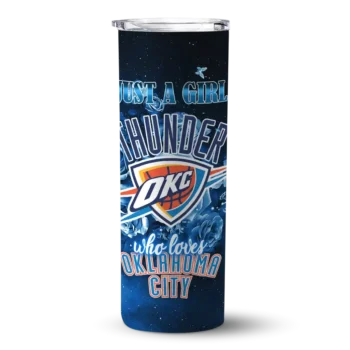 custom oklahoma city thunder rose romance blue black skinny tumbler best selling 1.webp