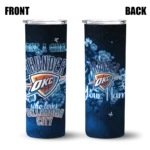 custom oklahoma city thunder rose romance blue black skinny tumbler best selling 1.webp