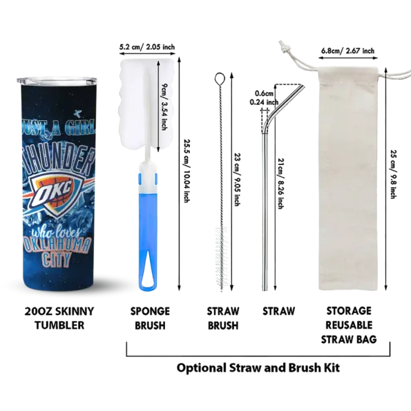 custom oklahoma city thunder rose romance blue black skinny tumbler new arrival.webp