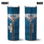 custom oklahoma city thunder sparkle drip blue skinny tumbler best selling 1.webp