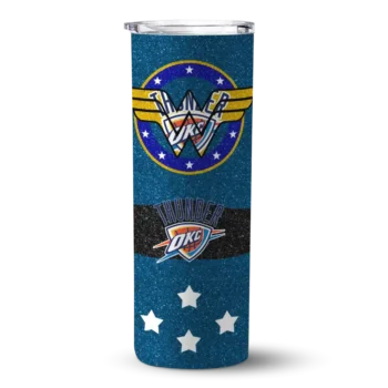 custom oklahoma city thunder star cluster blue skinny tumbler best selling 1.webp