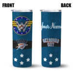 custom oklahoma city thunder star cluster blue skinny tumbler best selling 1.webp