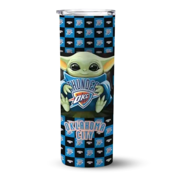 custom oklahoma city thunder yoda cozy blue black skinny tumbler best selling 1.webp