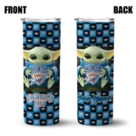 custom oklahoma city thunder yoda cozy blue black skinny tumbler best selling 1.webp