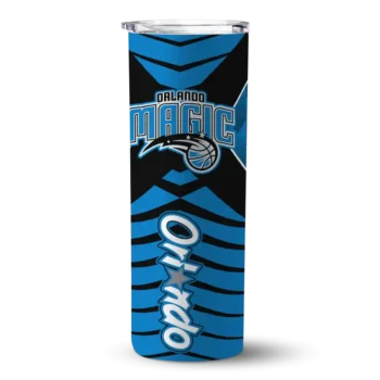 custom orlando magic camo texture blue skinny tumbler best selling 1.webp