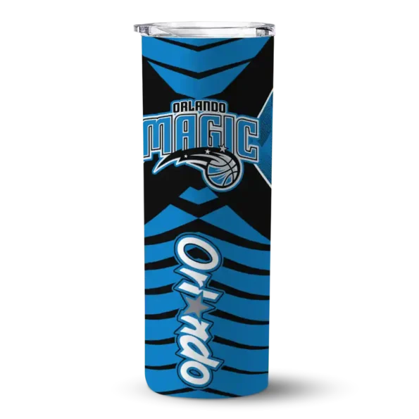 custom orlando magic camo texture blue skinny tumbler best selling 1.webp