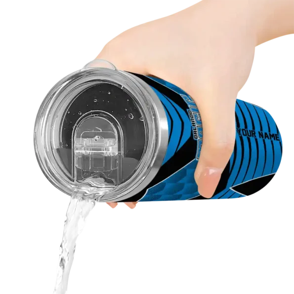 custom orlando magic camo texture blue skinny tumbler latest model.webp