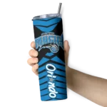 custom orlando magic camo texture blue skinny tumbler best selling 1.webp