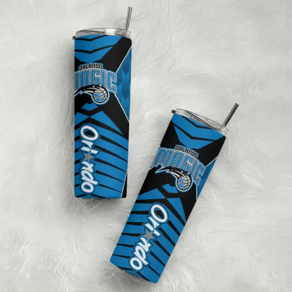 custom orlando magic camo texture blue skinny tumbler top rated 1.webp