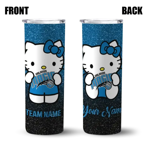 custom orlando magic hello kitty blue black skinny tumbler fashion forward.webp