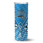 custom orlando magic monogram burst blue white skinny tumbler best selling 1.webp