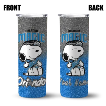 custom orlando magic snoopy attitude blue skinny tumbler fashion forward.webp
