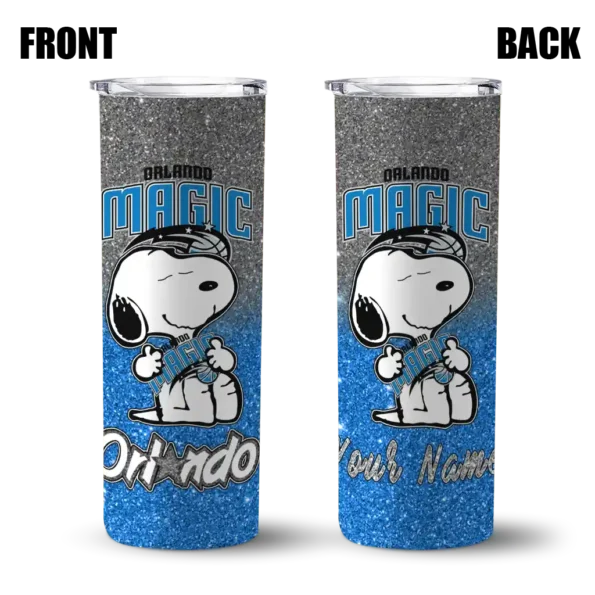 custom orlando magic snoopy attitude blue skinny tumbler fashion forward.webp