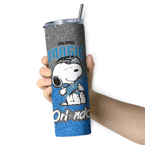 custom orlando magic snoopy attitude blue skinny tumbler premium grade.webp