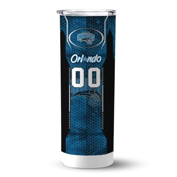 custom orlando magic stacked diamond blue skinny tumbler best selling 1.webp