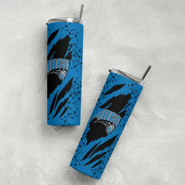 custom orlando magic star pop blue black skinny tumbler top rated.webp