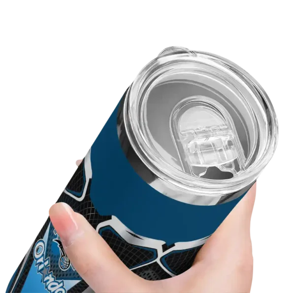 custom orlando magic superman emblem blue black skinny tumbler high quality.webp
