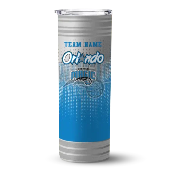 custom orlando magic swirl texture blue skinny tumbler best selling 1.webp