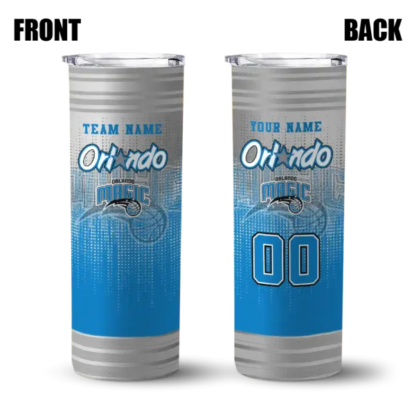 custom orlando magic swirl texture blue skinny tumbler fashion forward.webp
