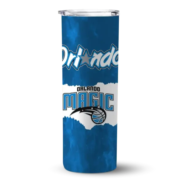 custom orlando magic torn band blue white skinny tumbler best selling.webp