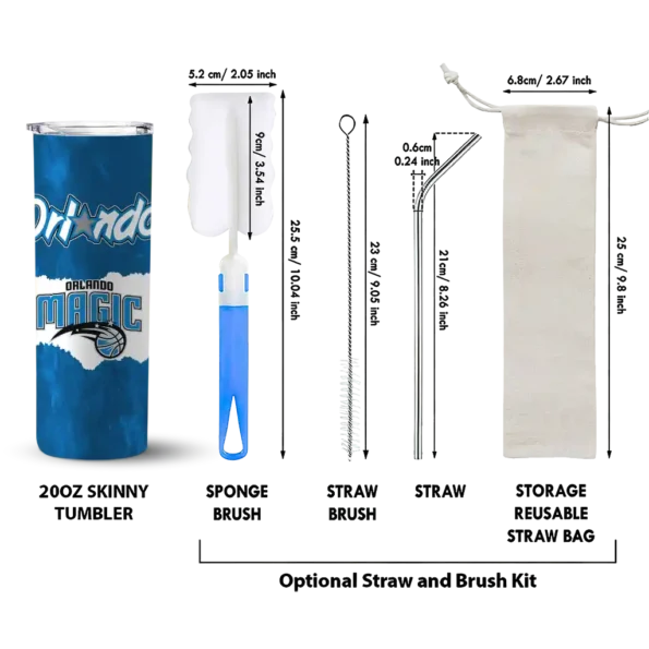 custom orlando magic torn band blue white skinny tumbler new arrival.webp