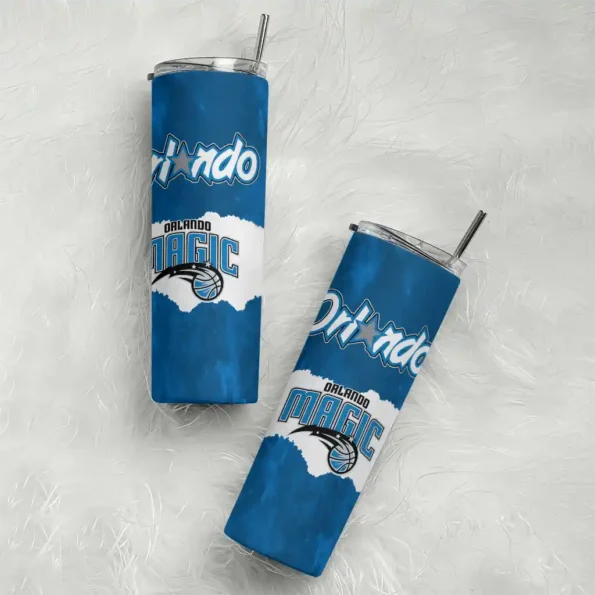 custom orlando magic torn band blue white skinny tumbler top rated.webp