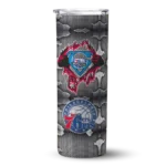 custom philadelphia 76ers chevron v blue gray skinny tumbler best selling 1.webp