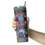 custom philadelphia 76ers chevron v blue gray skinny tumbler best selling 1.webp