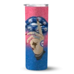 custom philadelphia 76ers sparkle lips blue skinny tumbler best selling.webp