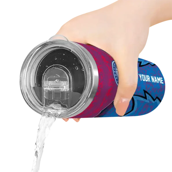 custom philadelphia 76ers spiral burst print blue skinny tumbler latest model.webp