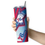 custom philadelphia 76ers web stripes blue white skinny tumbler best selling 1.webp