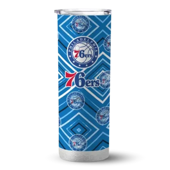 custom philadelphia 76ers zipper leopard blue skinny tumbler best selling.webp