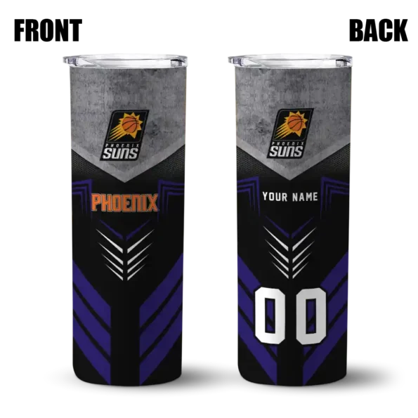 custom phoenix suns hexagon honeycomb purple black skinny tumbler fashion forward.webp