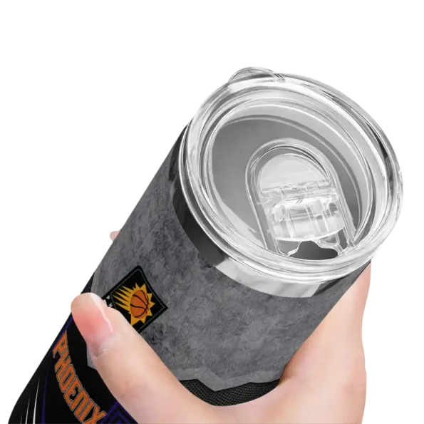 custom phoenix suns hexagon honeycomb purple black skinny tumbler high quality.webp