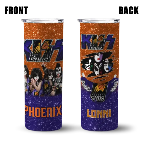 custom phoenix suns kiss band orange skinny tumbler fashion forward.webp