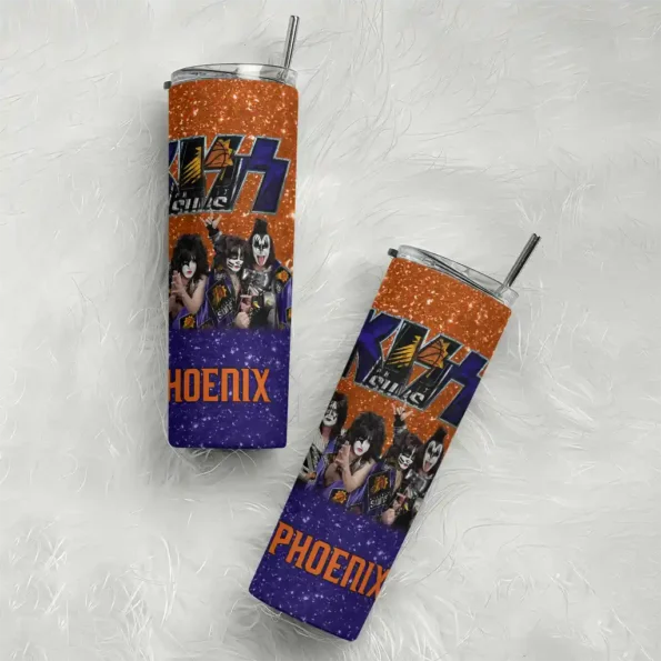 custom phoenix suns kiss band orange skinny tumbler top rated.webp