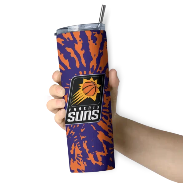 custom phoenix suns metallic grid purple skinny tumbler premium grade.webp