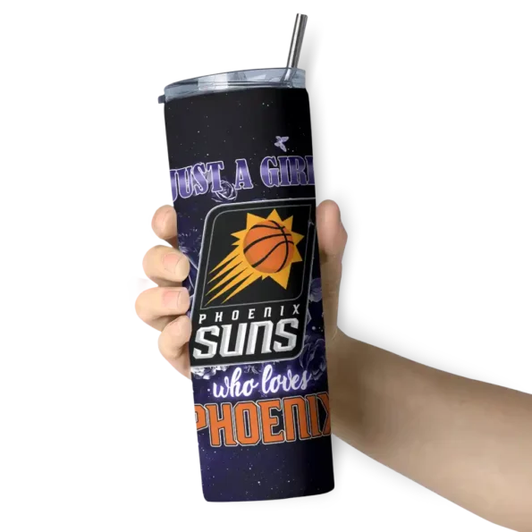 custom phoenix suns rose romance purple black skinny tumbler premium grade.webp