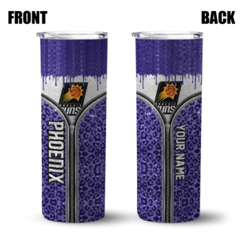 custom phoenix suns sparkle drip purple skinny tumbler fashion forward.webp