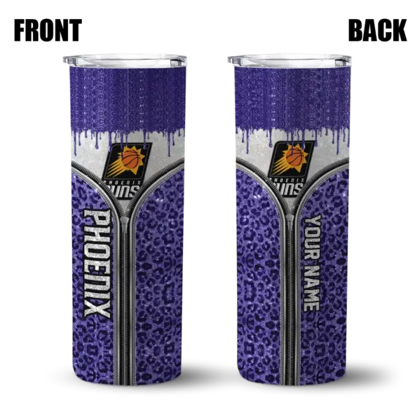 custom phoenix suns sparkle drip purple skinny tumbler fashion forward.webp