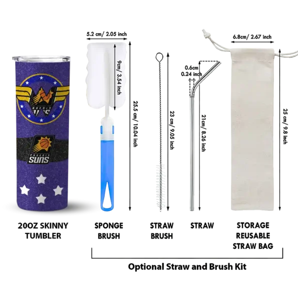 custom phoenix suns star cluster purple skinny tumbler new arrival.webp