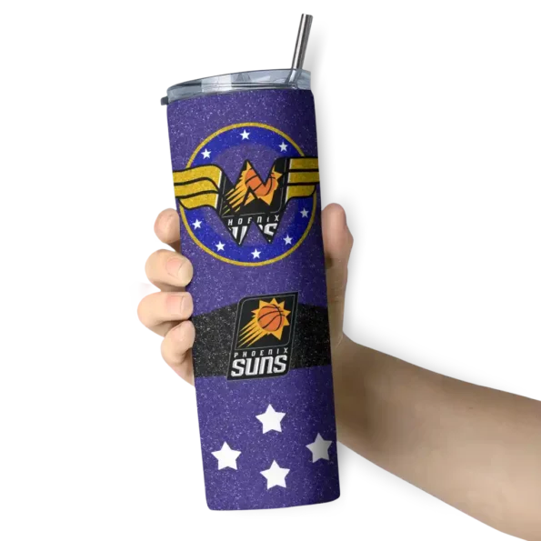 custom phoenix suns star cluster purple skinny tumbler premium grade.webp