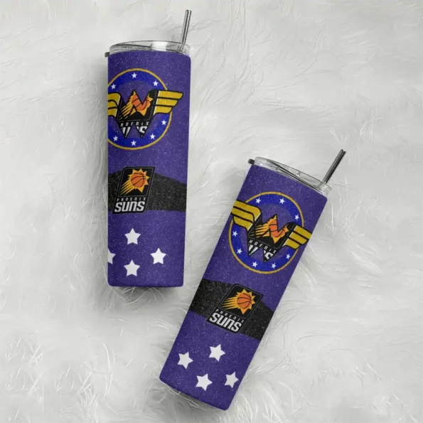 custom phoenix suns star cluster purple skinny tumbler top rated.webp