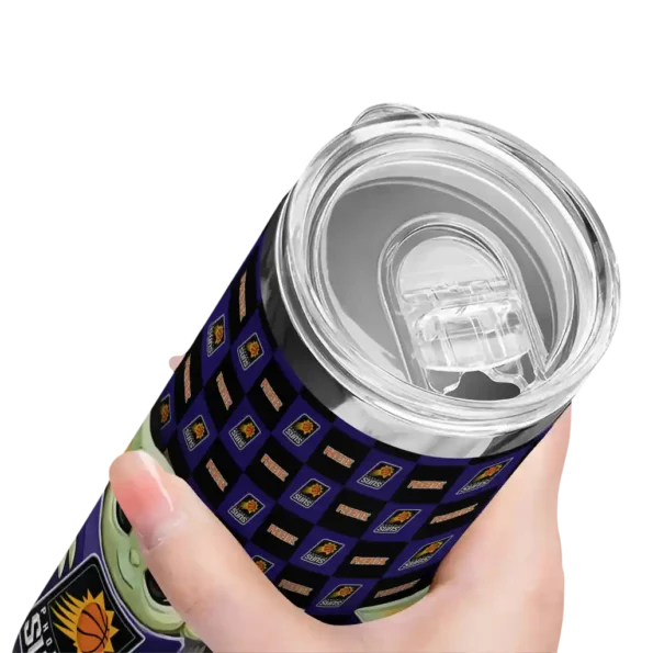 custom phoenix suns yoda cozy purple black skinny tumbler high quality.webp