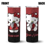 custom portland trail blazers hello kitty red black skinny tumbler best selling 1.webp