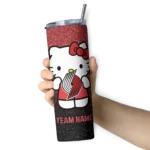 custom portland trail blazers hello kitty red black skinny tumbler best selling 1.webp