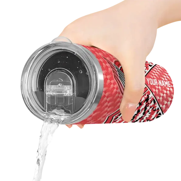 custom portland trail blazers monogram burst red white skinny tumbler latest model.webp