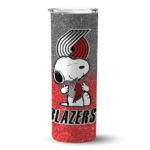 custom portland trail blazers snoopy attitude red skinny tumbler best selling 1.webp