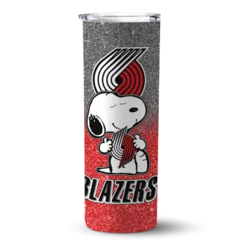 custom portland trail blazers snoopy attitude red skinny tumbler best selling 1.webp